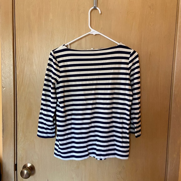 Madewell Ponte Peplum Knit Striped Top - Picture 4 of 4